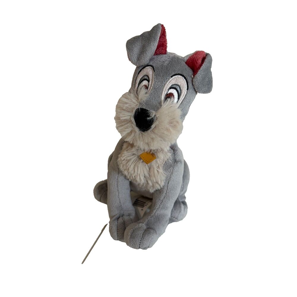 Disney Tramp Dog Plush Stuffed Animal Gray Lady & The Tramp